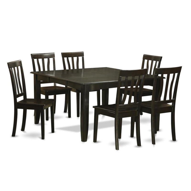 7  Pc  Dining  room  set-Dinette  Table  with  Leaf  and  6  Dinette  Chairs.