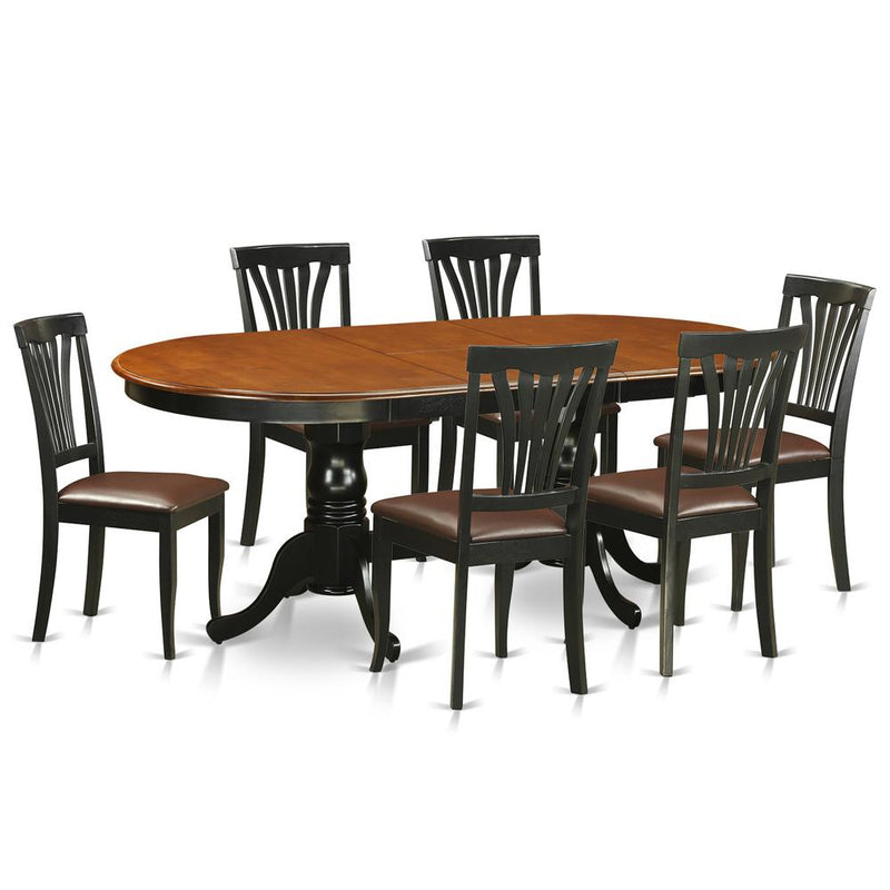 7  Pc  Dining  room  set-Dining  Table  with  6  Wooden  Dining  Chairs