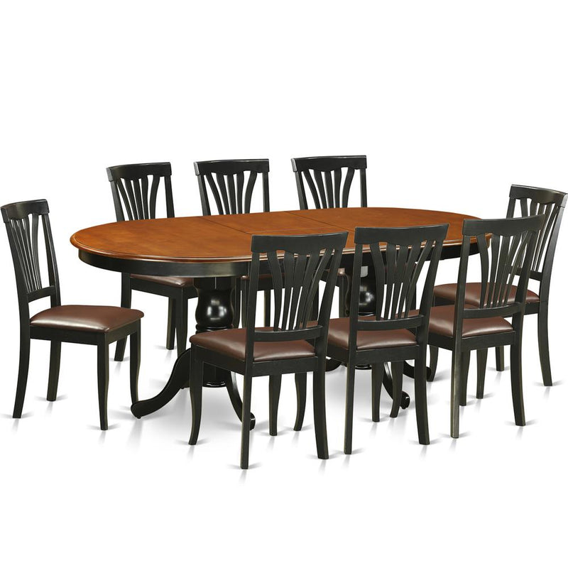 9  Pc  Dining  room  set-Dining  Table  with  8  Wooden  Dining  Chairs