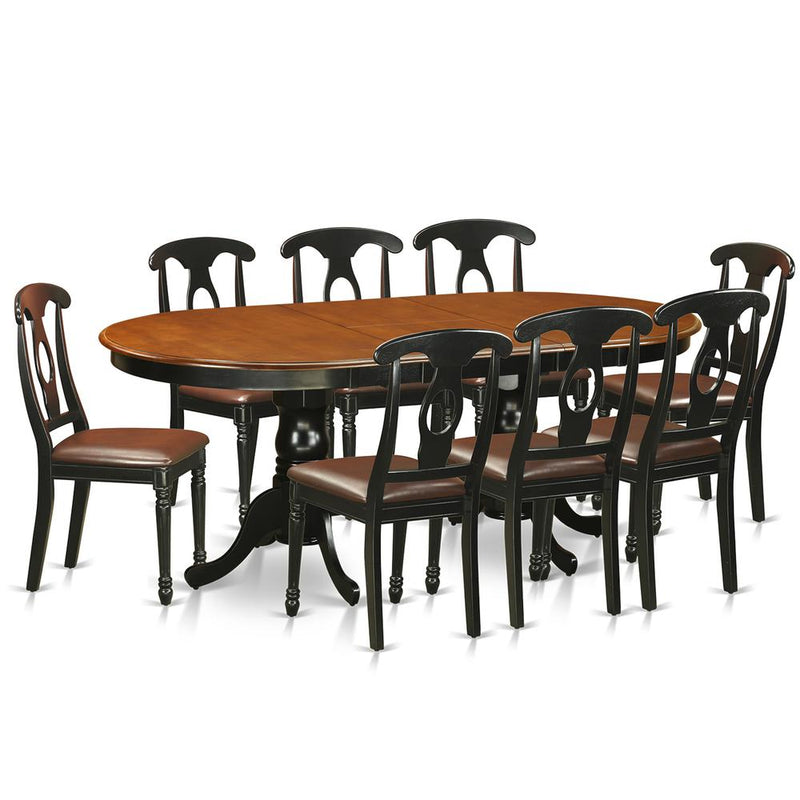 9  Pc  Dining  room  set-Dining  Table  with  8  Wooden  Dining  Chairs