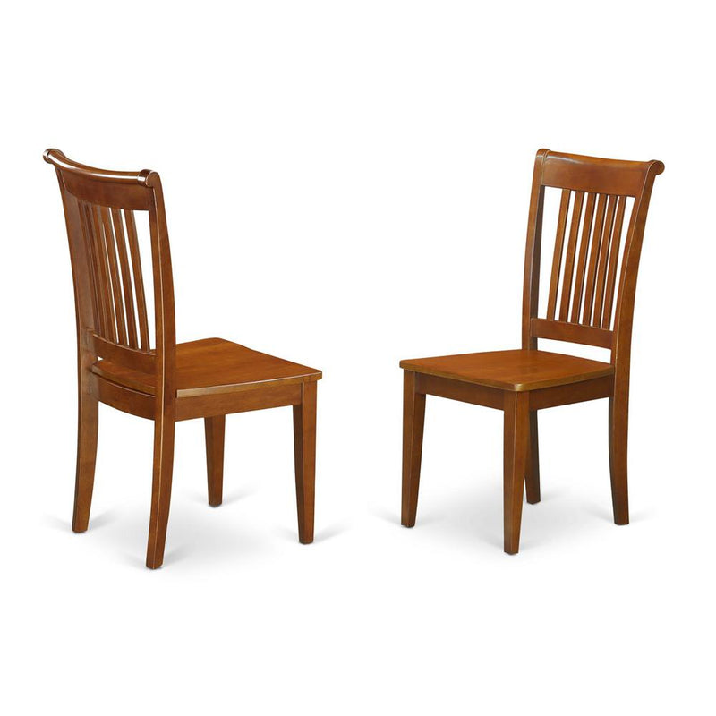 Portland  slat  back  dining  room  chair  with  wood  seat,  Set  of  2