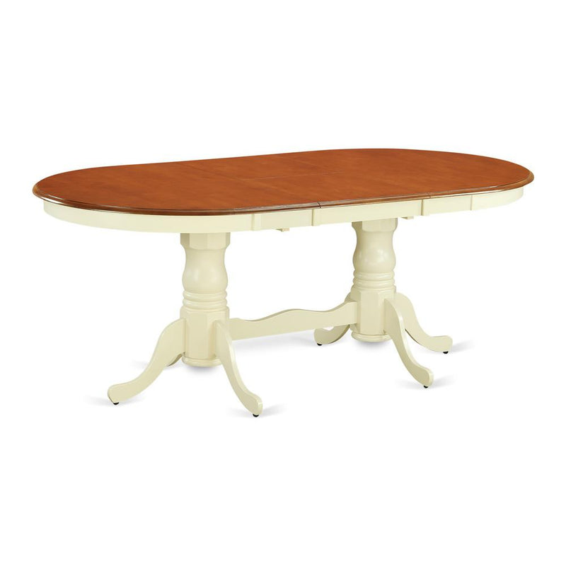 Plainville    Table  with  18"  butterfly  Leaf  -  Buttermilk  &  Cherry.