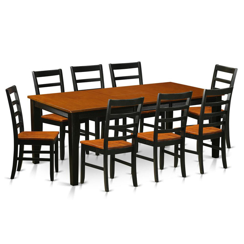 9  Pc  Dining  room  set-Dining  Table  with  8  Wooden  Dining  Chairs