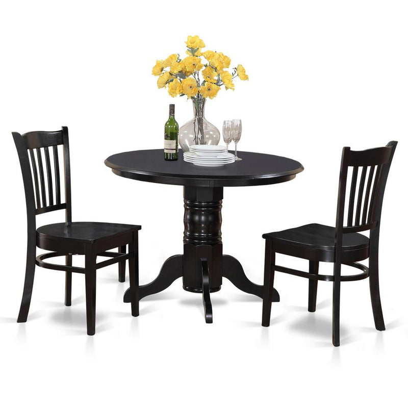 3  Pc  small  Kitchen  Table  set-Round  Table  and  2  Kitchen  Chairs