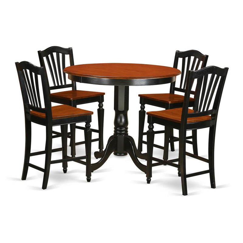 5  Pc  counter  height  Dining  room  set  -  counter  height  Table  and  4  Kitchen  Chairs.