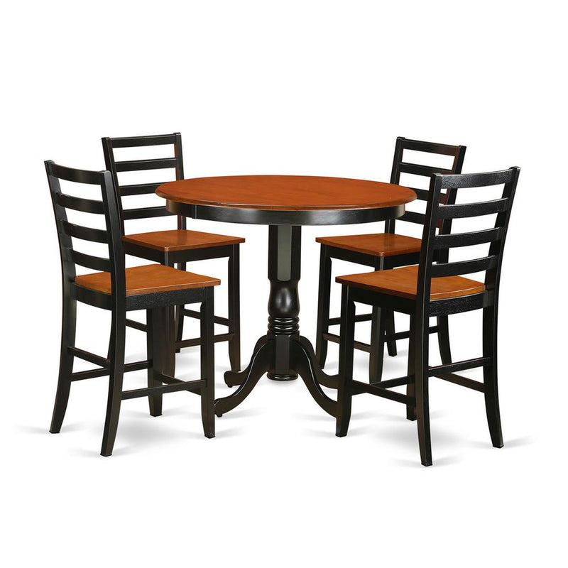 5  Pc  pub  Table  set  -  Kitchen  dinette  Table  and  4  bar  stools.