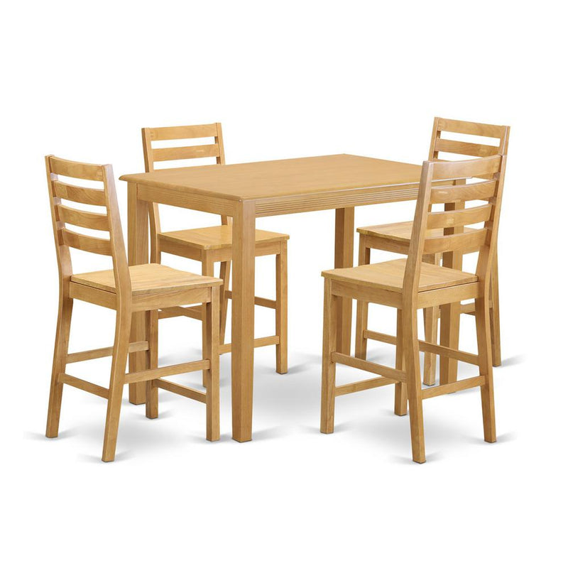 5  PC  counter  height  pub  set-pub  Table  and  4  Kitchen  Chairs.