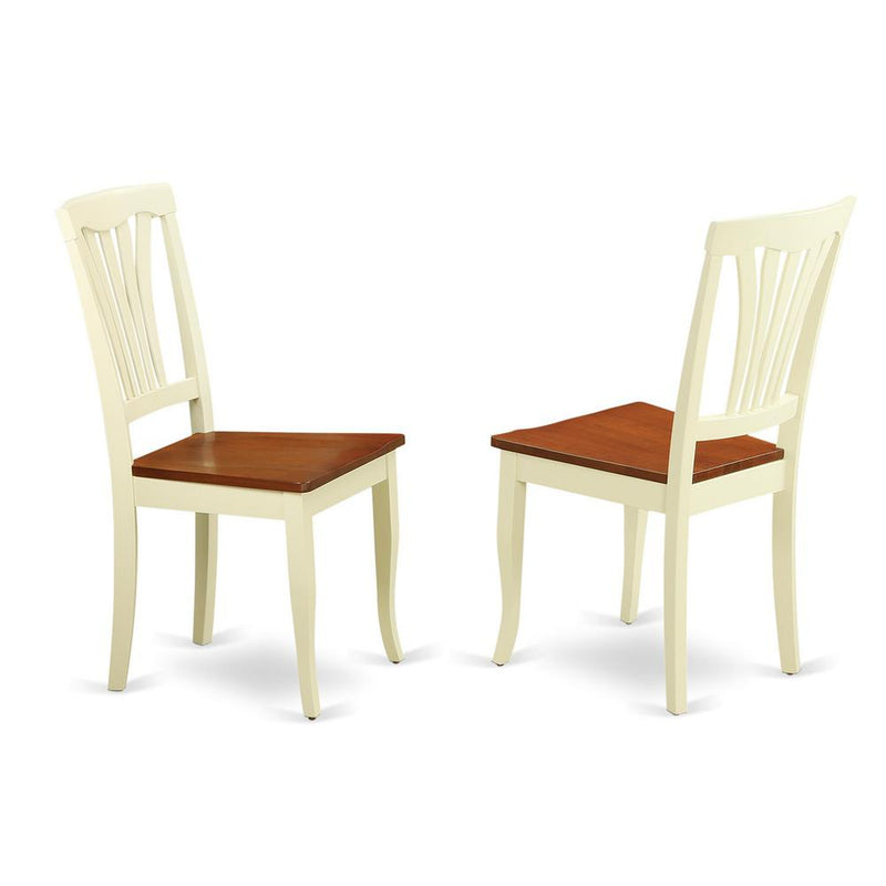 Avon  Dining  Chair  Wood  Seat  -  Buttermilk    and  Cherry  Finish,  Set  of  2