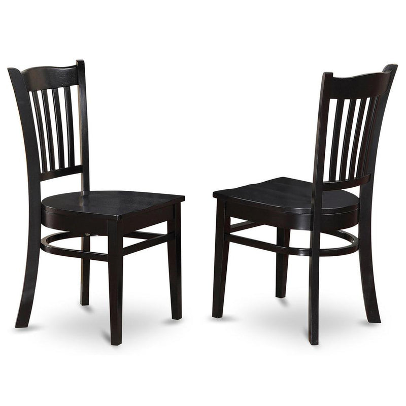 Groton  Dining  Chair  With  Wood  Seat  In  Black  Finish,  Set  of  2