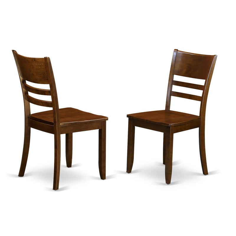 Lynfield  Dining  Chair  with  Wood  Seat  in  Espresso  Finish,  Set  of  2