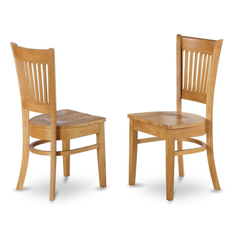 Vancouver    Wood  Seat  Kitchen  dining  Chairs  in  Oak  Finish,  Set  of  2