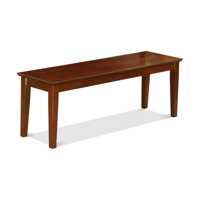 Capri  bench  with  wood  seat  in  Mahogany