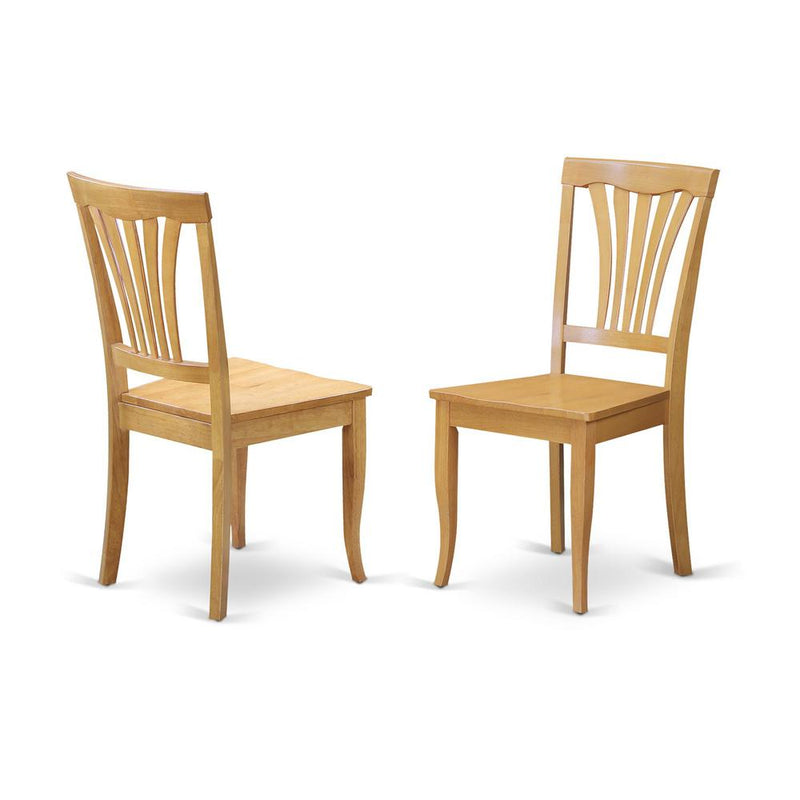 Avon  Dining  Room  Chair  Wood  Seat  -  Oak  Finish,  Set  of  2