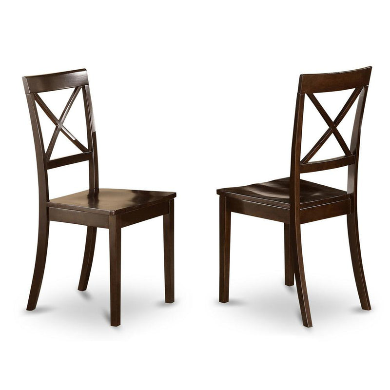 Boston  X-Back Kitchen  chair  with  Wood    Seat,  Set  of  2