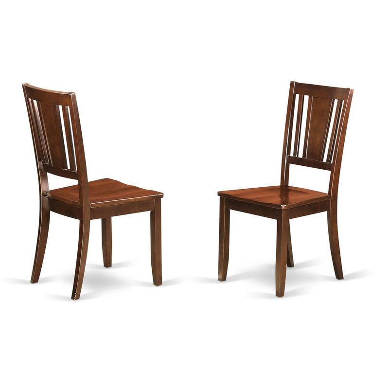 Dudley  Dining  Chair  with  Wood  Seat  in  Mahogany  Finish,  Set  of  2