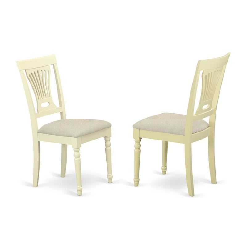 PVC-WHI-C Plainville Chair for dining room Cushioned Seat - Buttermilk