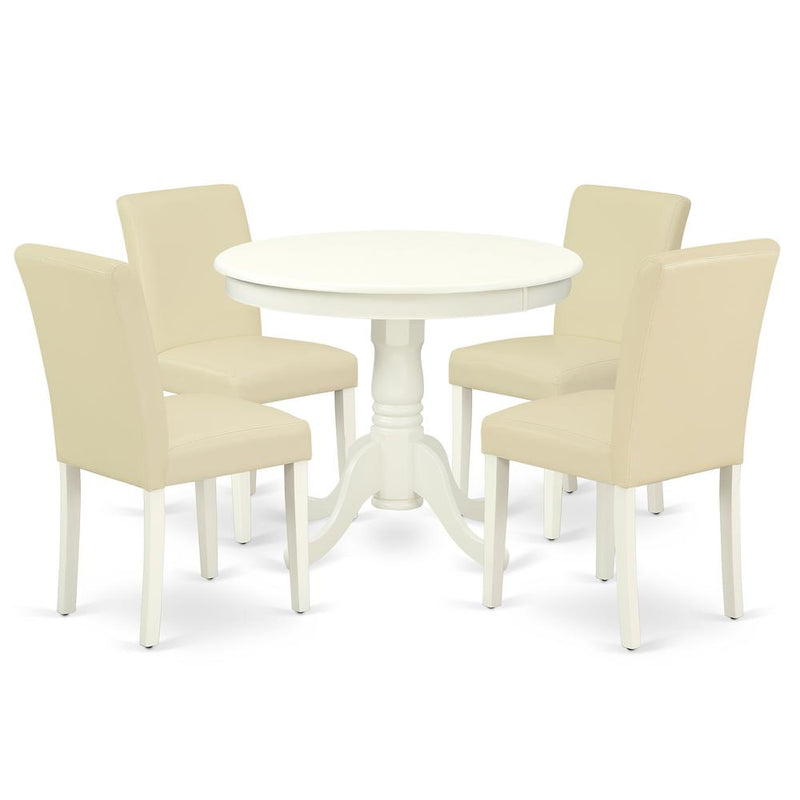 Dining Room Set Linen White, ANAB5-LWH-64