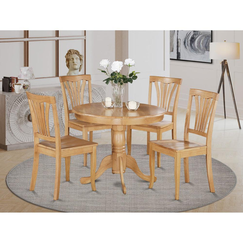 5  Pc  Kitchen  Table-round  Kitchen  Table  plus  4  Chairs  for  Dining  room