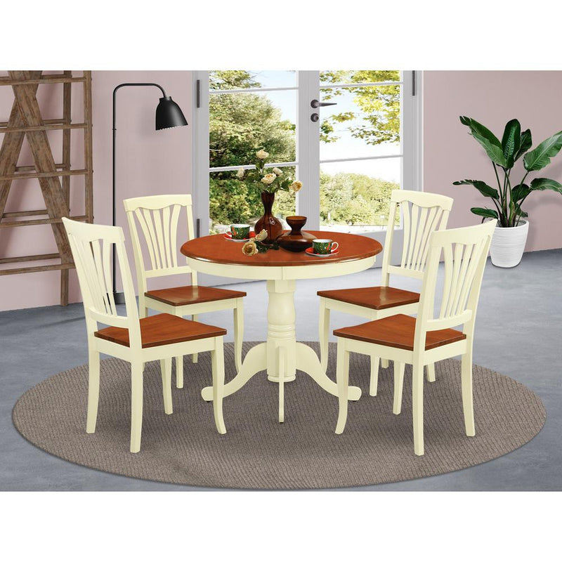 5  Pc  small  Kitchen  Table  set-round  Kitchen  Table  and  4  Chairs  for  Dining  room