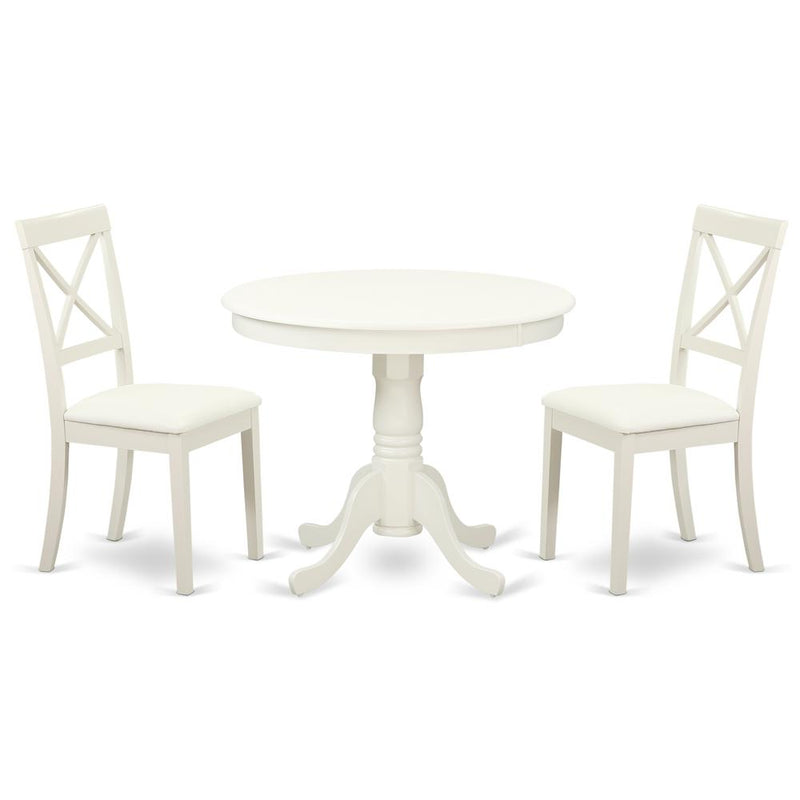 Dining Room Set Linen White, ANBO3-LWH-LC