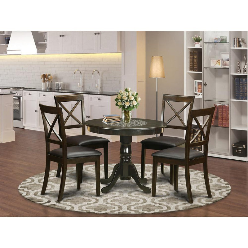 5  Pc  Kitchen  nook  Dining  set-Kitchen  Table  plus  4  Chairs  for  Dining  room