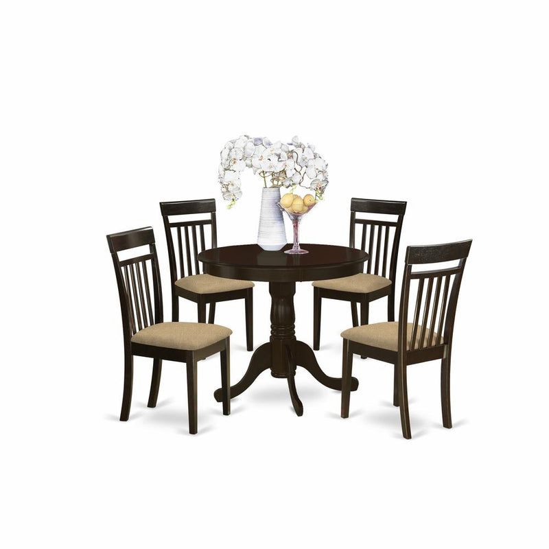 ANCA5-CAP-C 5 Pc Kitchen Table-Kitchen Dining nook plus 4 Dining Chairs