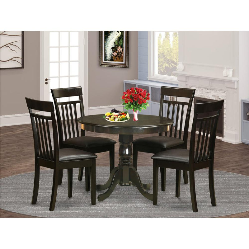 5  PC  small  Kitchen  Table  and  Chairs  set-round  Table  and  4  Chairs  for  Dining  room