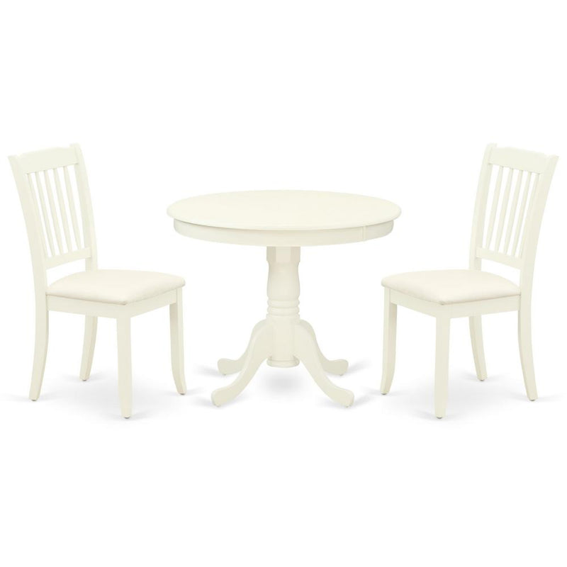 Dining Room Set Linen White, ANDA3-LWH-C