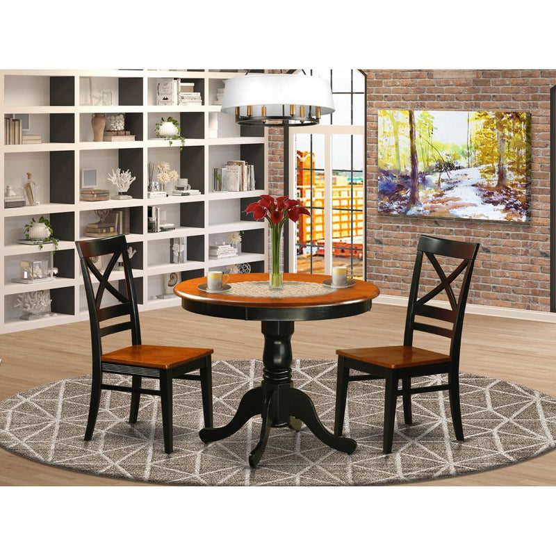 Dining  set  -  3  Pcs  with  2  Wood  Chairs