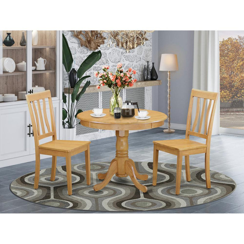 3  Pc  Kitchen  Table  set-round  Kitchen  Table  and  2  Dining  Chairs