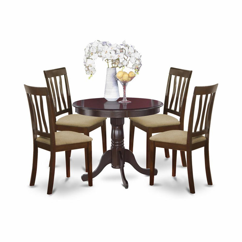 ANTI5-CAP-C 5 Pc Kitchen Table set-Kitchen Table and 4 Dining Chairs