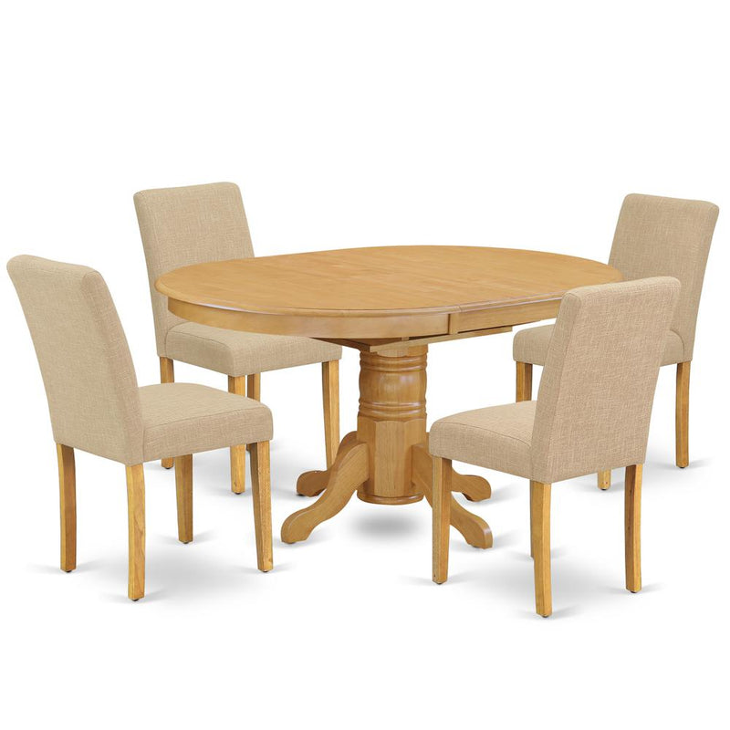 Dining Room Set Oak, AVAB5-OAK-04