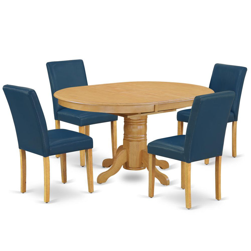 Dining Room Set Oak, AVAB5-OAK-55