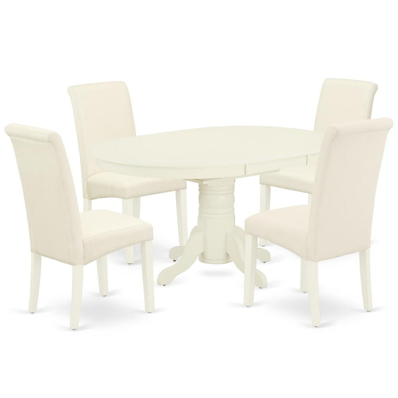 Dining Room Set Linen White, AVBA5-LWH-01