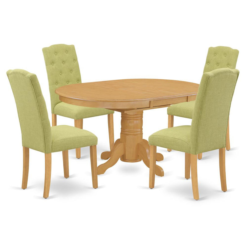 Dining Room Set Oak, AVCE5-OAK-07