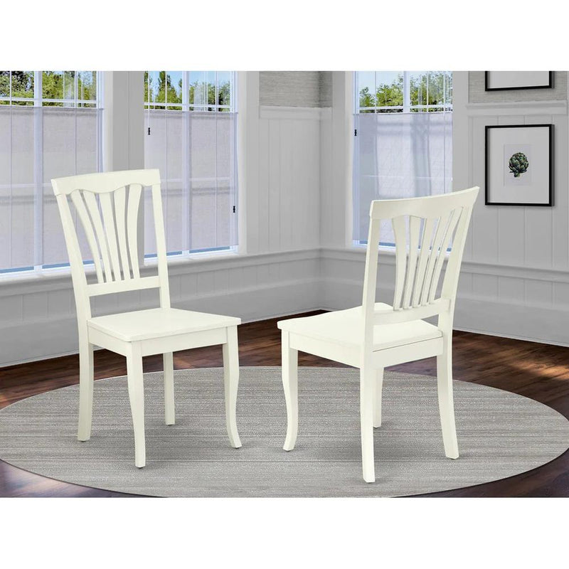 Avon  Chair  with  Wood  Seat  -  Saddle  Brow  Finish,  Set  of  2