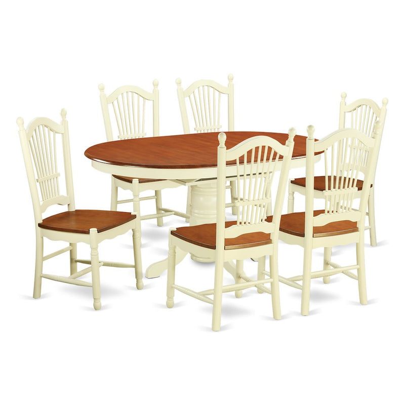 7  PC  Table  set  for  6-Kitchen  dinette  Table  and  6  dinette  Chairs