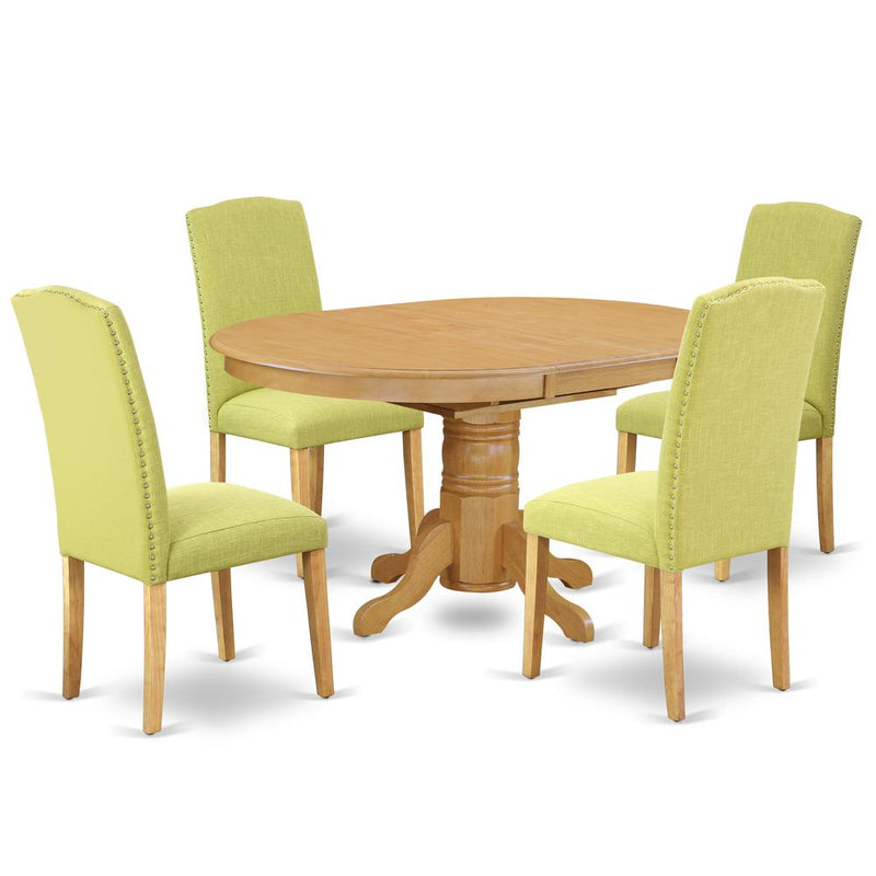 Dining Room Set Oak, AVEN5-OAK-07