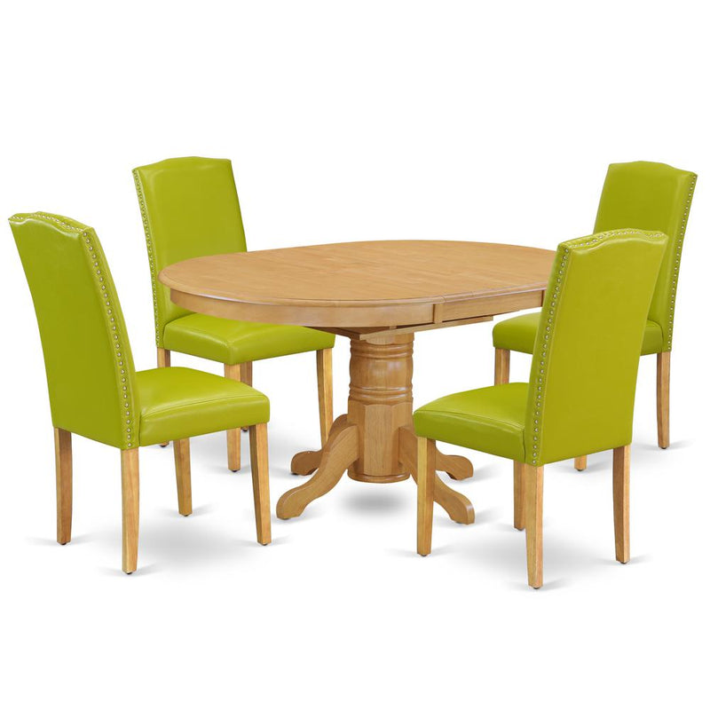 Dining Room Set Oak, AVEN5-OAK-51