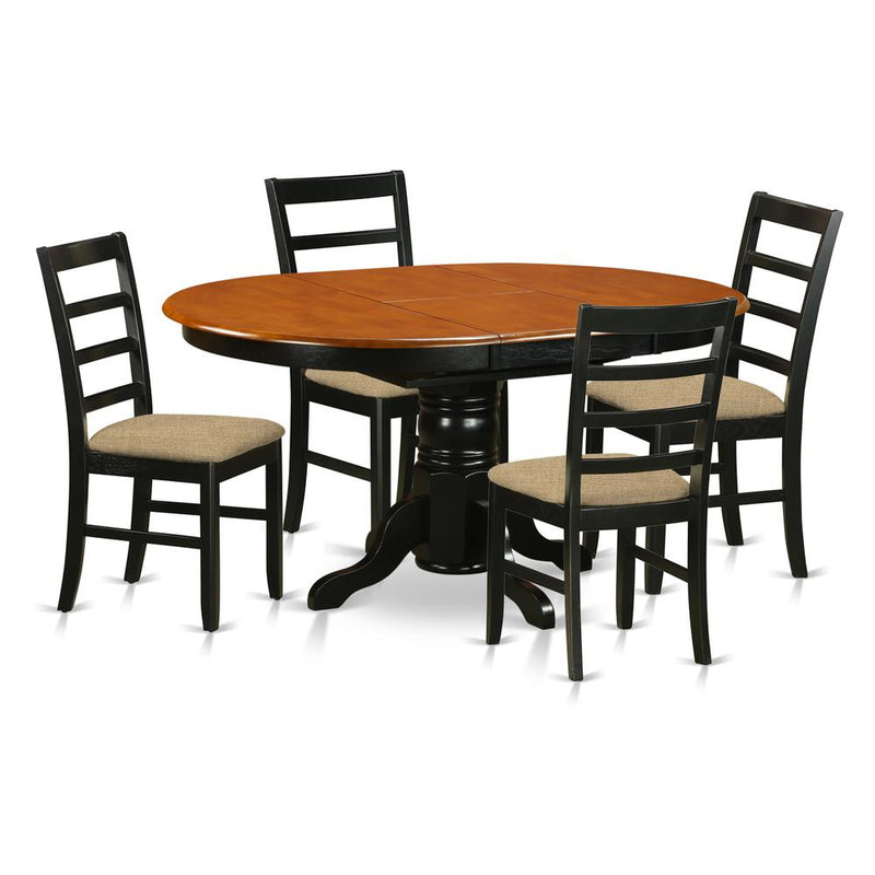 AVPF5-BCH-C Dining set - 5 Pcs with 4 Wooden Chairs