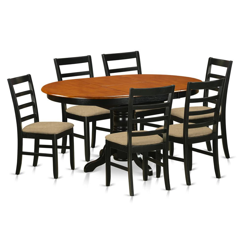 AVPF7-BCH-C Dining set - 7 Pcs with 6 Wooden Chairs