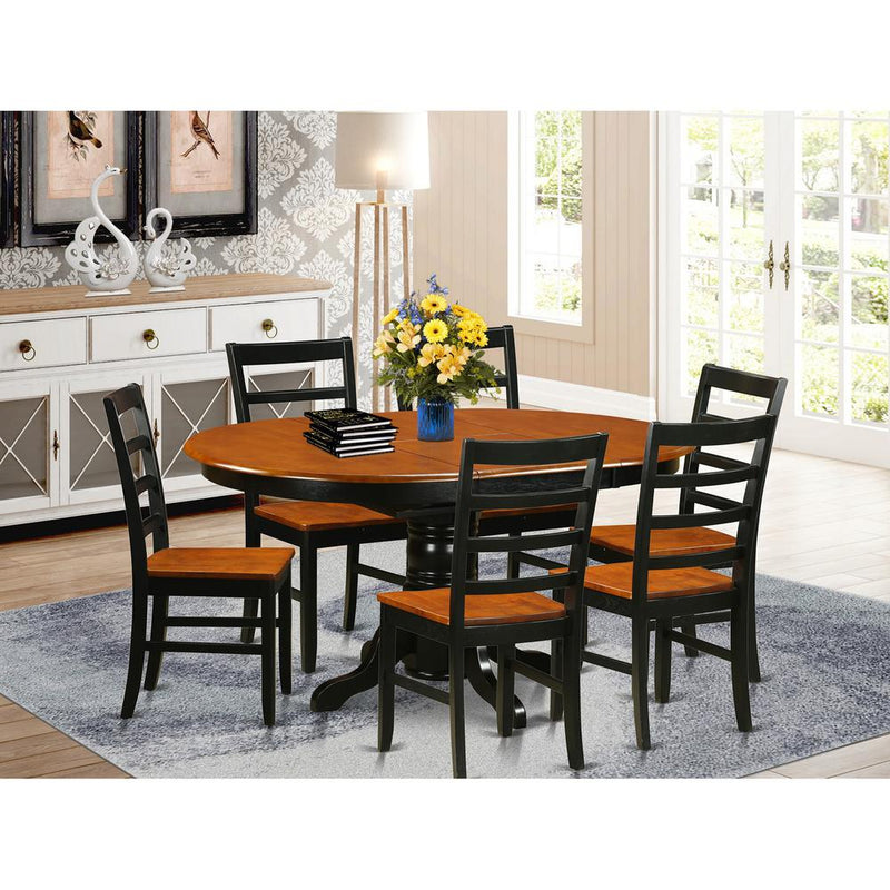 Dining  set  -  7  Pcs  with  6  Wooden  Chairs