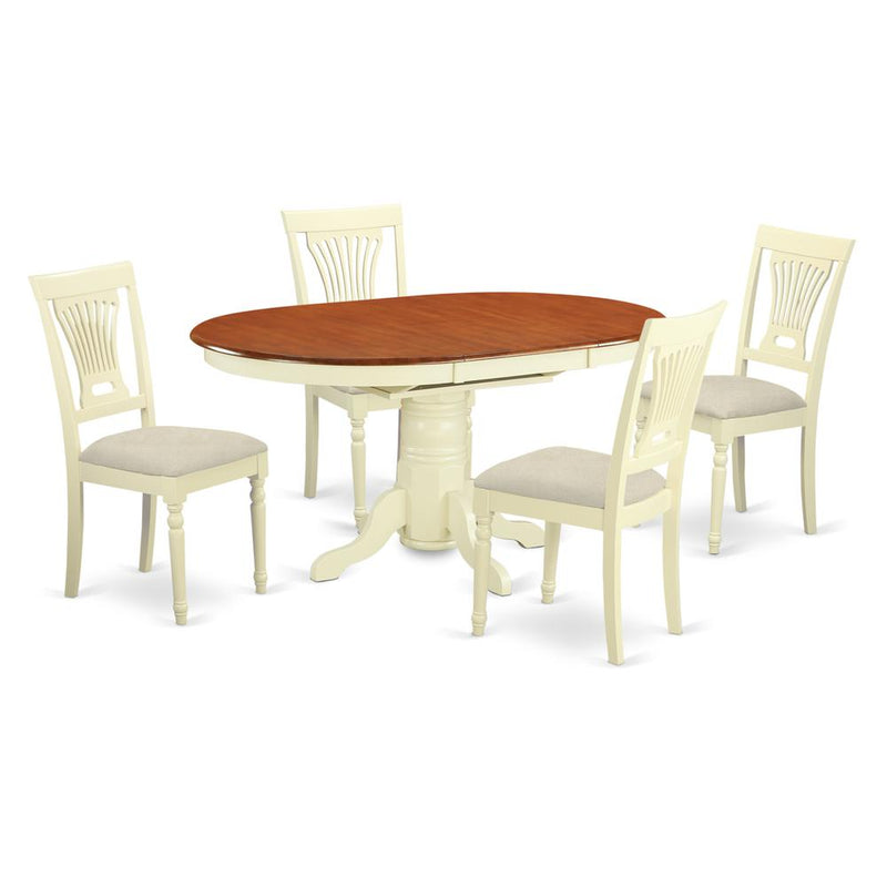 AVPL5-WHI-C 5 Pc dinette set - Dinette Table and 4 dinette Chairs