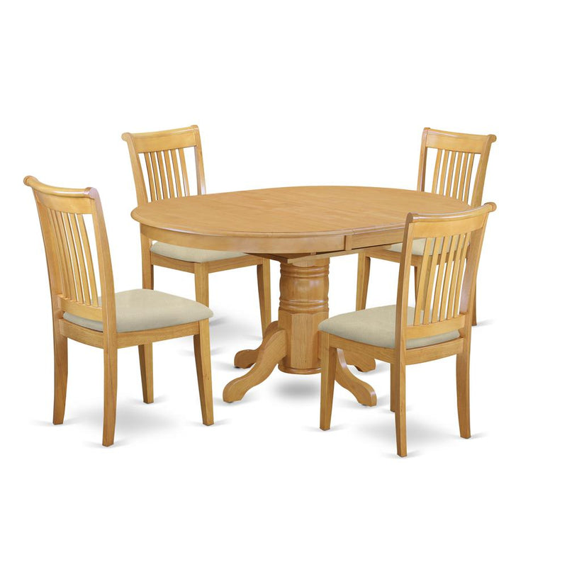 Dining Room Set Oak, AVPO5-OAK-C