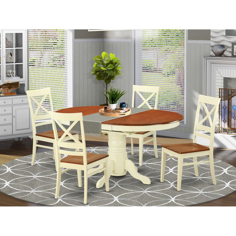 5  PC  Table  and  chair  set  -  Dining  Table  and  4  Kitchen  Dining  Chairs