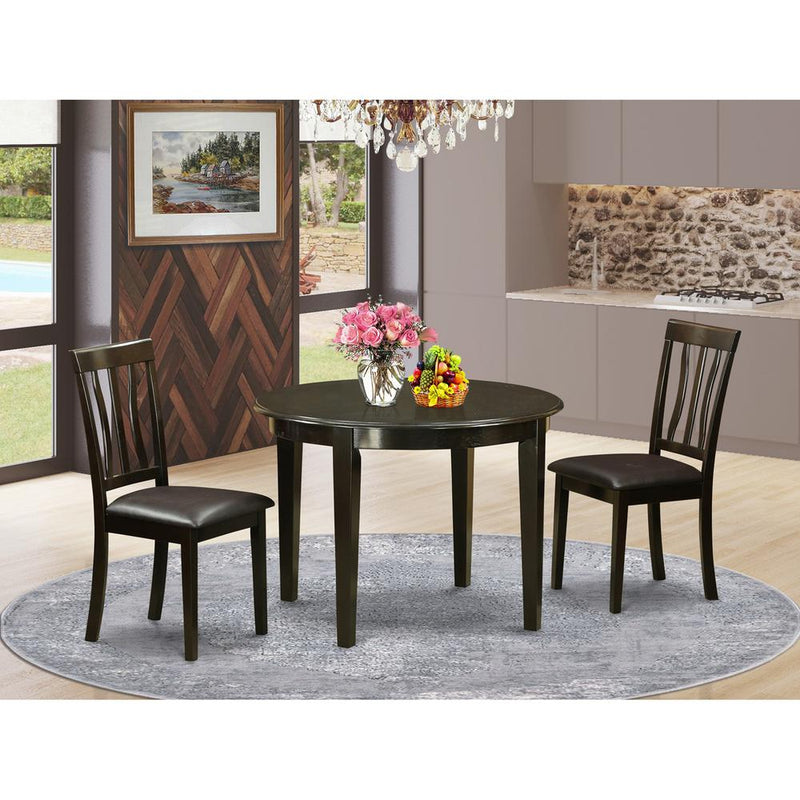 3  PC  Kitchen  Table  set-Small  round  Table  and  2  Kitchen  Chairs