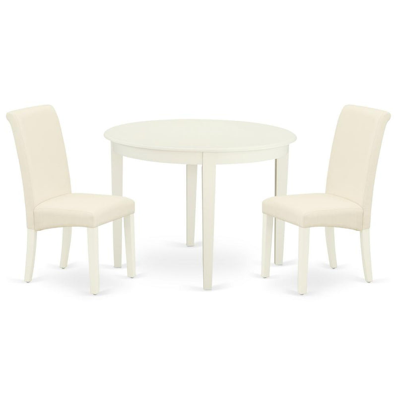 Dining Room Set Linen White, BOBA3-WHI-01