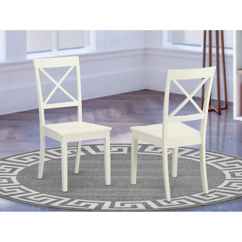 Boston  X-  back    Chair  for  dining  room  with    Wood  Seat,  Set  of  2