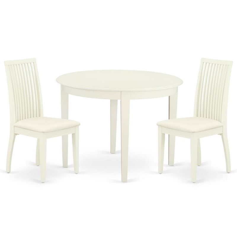 Dining Room Set Linen White, BOIP3-WHI-C