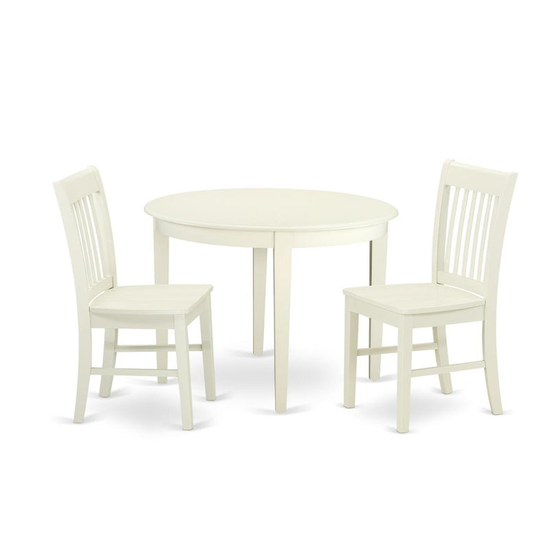 Dining Room Set Linen White, BONO3-LWH-W